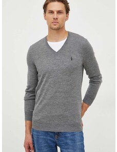 Polo Ralph Lauren gyapjú pulóver könnyű, férfi, szürke