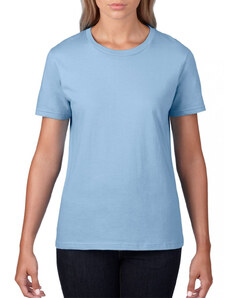 Környakas prémium Női póló, Gildan GIL4100, rövid ujjú, Light Blue-2XL