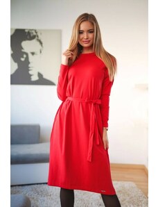 Victoria Moda Midi ruha - Piros - S/M/L