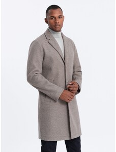 Ombre Clothing Férfi kabát car coat Gauddle világos barna V4 OM-COWC - 0104