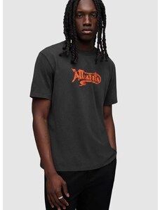 AllSaints t-shirt MG012Z CEECEE SS CREW fekete, férfi, nyomott mintás