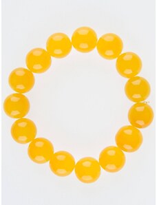 Yups Pearl bracelet on elastic yellow