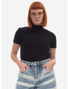 KSUBI t-shirt női, félgarbó nyakú, fekete