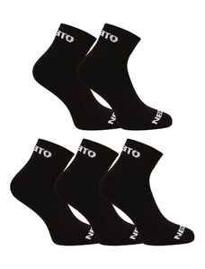 5PACK socks Nedeto ankle black