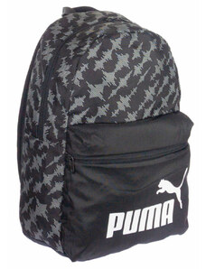 1 + 1 zsebes szürke mintás fekete vászon hátizsák Puma