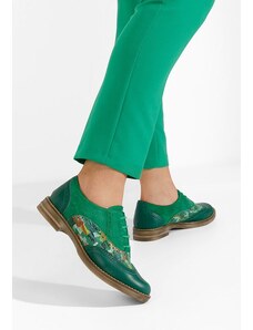Zapatos Emily v2 zöld női brogue cipő