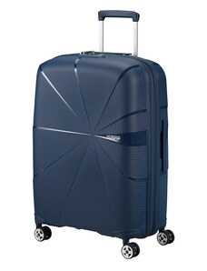 American Tourister STARVIBE négykerekű, tengerész kék, közepes bővíthető bőrönd 146371-1596