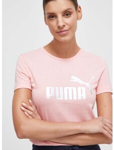 Puma pamut póló rózsaszín