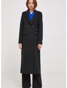 Artigli kabát női, fekete, átmeneti, kétsoros gombolású