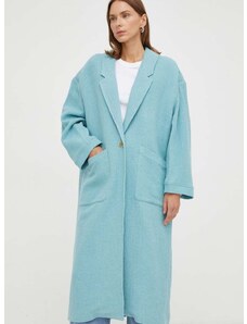 American Vintage kabát női, türkiz, átmeneti