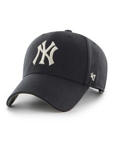 47 brand pamut baseball sapka MLB New York Yankees fekete, nyomott mintás