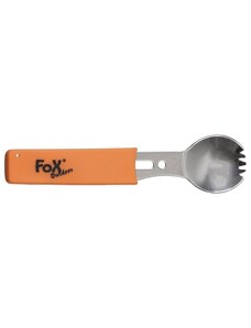 Fox Outdoor FoxOutdoor többfunkicós kanál, rozsdamentes acél, narancssárga fogantyú