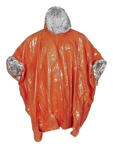 Fox Outdoor Vészhelyzeti poncsó, egyik oldalán alumíniummal bevont, narancssárga színű