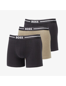 Boxeralsó Hugo Boss Bold Boxer Briefs 3-Pack Black/ Dark Green