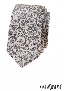 Avantgard Krémes nyakkendő paisley motívummal