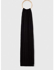 Lauren Ralph Lauren sál gyapjú keverékből fekete, sima