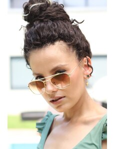 By Harmony Unisex Brown Sunglasses