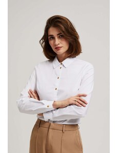 Moodo Plain shirt with decorative buttons