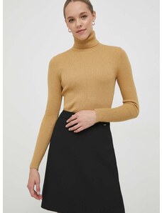 Lauren Ralph Lauren pulóver könnyű, női, sárga, garbónyakú