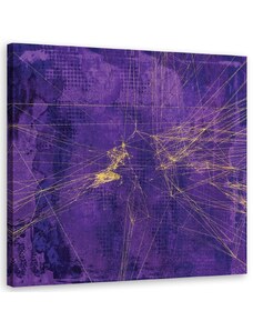 Gario Vászonkép Arany csíkok lila háttér - Andrea Haase Méret: 30 x 30 cm