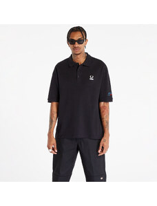 Férfi póló FRED PERRY x RAF SIMONS Embroidered Oversized Polo T-Shirt Black