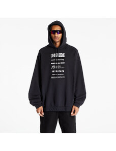 Férfi kapucnis pulóver FRED PERRY x RAF SIMONS Printed Patch Hooded Sweat Black