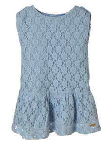 Mayoral kék, csipkés bébi lány ruha – 92 cm