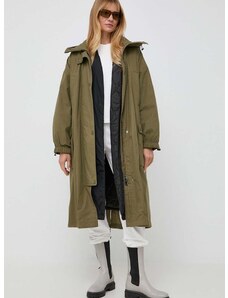 Weekend Max Mara rövid kabát női, zöld, átmeneti, oversize