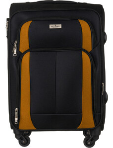 Peterson fekete-sárga textilbőrönd, S méret PTN 5209-S