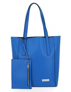 Bőr táska shopper bag Vittoria Gotti kék V3121