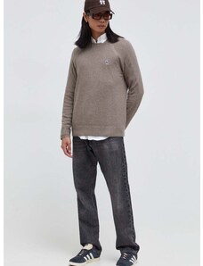 Abercrombie & Fitch gyapjúkeverék pulóver könnyű, férfi, bézs