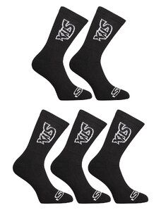 5PACK fekete hosszú Styx zokni XL