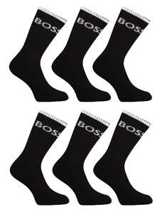 6PACK fekete hosszú BOSS zokni