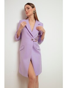 Lafaba női lila lánc részletes kabátruha