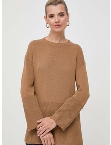 Marella gyapjúkeverék pulóver könnyű, női, barna