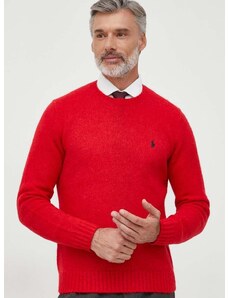 Polo Ralph Lauren gyapjú pulóver férfi, piros