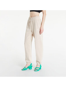 Női melegítőnadrágok Nike NSW Essential Clctn Fleece Medium-Rise Pants Sanddrift/ White