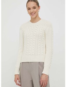 Lauren Ralph Lauren pamut pulóver könnyű, bézs