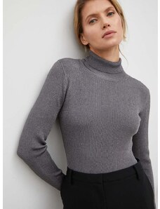 Gestuz pulóver könnyű, női, szürke, garbónyakú