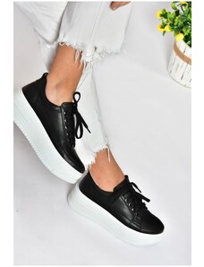 Fox Shoes Fox cipők P274117509 fekete női magas talpú sportcipők