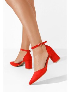 Zapatos Lenasia piros magassarkú cipő