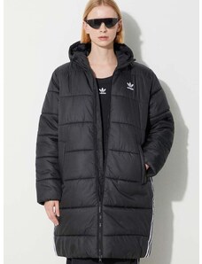 adidas Originals rövid kabát Adicolor női, fekete, téli, II8456