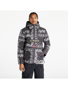 Férfi kabát Napapijri Rainforest Regular Fit Half-Zip Jacket Black Aop