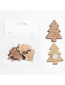 Karácsonyi dekor fa fenyő öntapadós 8 db-os