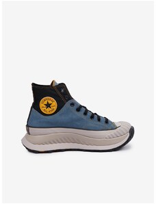 Converse Mens Ankle Sneakers Black and Blue with Suede Details Convers - Men