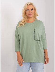 Fashionhunters Larger size Pistachio blouse