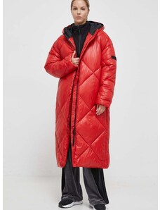 Didriksons rövid kabát női, piros, téli, oversize