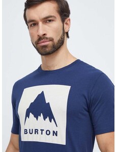 Burton pamut póló sötétkék, férfi, nyomott mintás