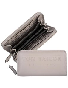 Tom Tailor TERESA halványszürke zippes hosszú női pénz és irattartó tárca 29528-72