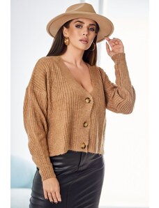 Kesi Ribbed sweater with Camel buttons
